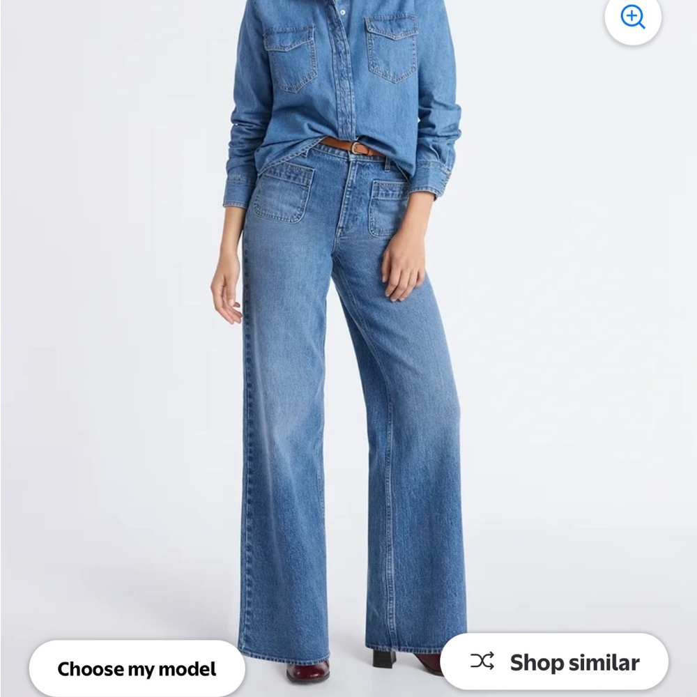 Free assembly Classic Blue Wide-Leg Jeans